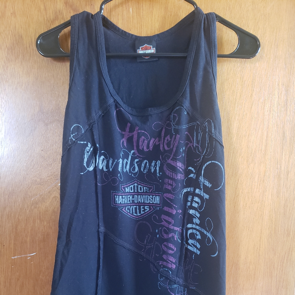 Harley-Davidson Black And Purple Graphic Tank Top